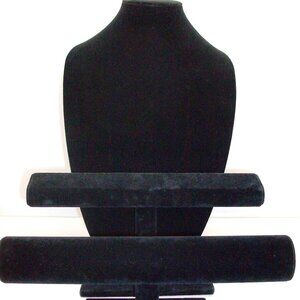 Black Velvet Jewelry Display set for Necklace, watch, and bracelet